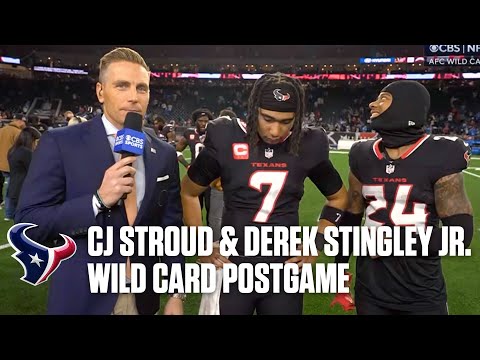 CJ Stroud and Derek Stingley Jr. say the Texans played 'complimentary football" in Wild Card win