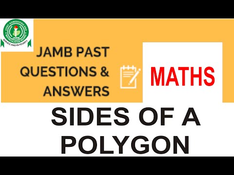 JAMB MATHEMATICS 2019 PAST QUESTIONS 1, sides of a regular polygon of a given interior angle