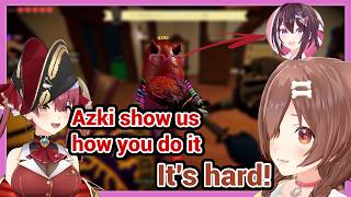 AZKi Shows Everyone the Next-Level Way to Say “Aishiteru” While Marine Crashes Out After an Accident