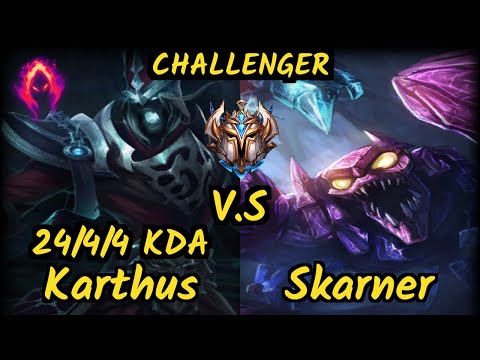 Minerva (KARTHUS) vs SKARNER - 24/4/4 KDA JUNGLE CHALLENGER GAMEPLAY - BR