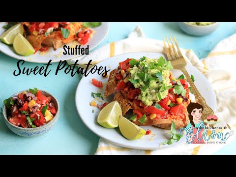 Mexican Style Stuffed Sweet Potatoes | Healthy Lunch Recipe