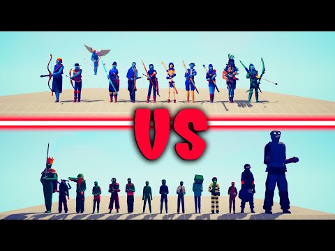 MEGA ZOMBIES Team vs ARCHERS Team | TABS - Totally Accurate Battle Simulator