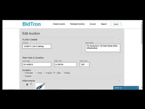 Buy & Sell ANYTHING!  BidTron Forward & Reverse Auctions