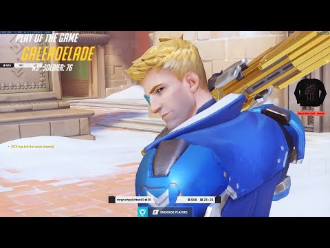 GALE SOLDIER 76 SHOWING HIS AIMING SKILLS! POTG! [ OVERWATCH SEASON 23 TOP 500 ]