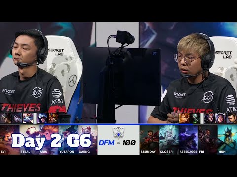 DFM vs 100 | Day 2 Group A S11 LoL Worlds 2021 | DetonatioN FM vs 100 Thieves - Groups full game
