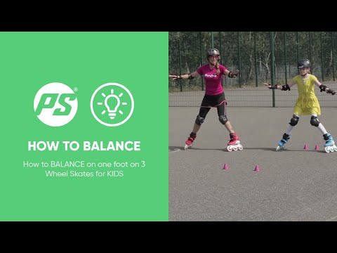 How to BALANCE on one foot on 3 Wheel Skates for KIDS