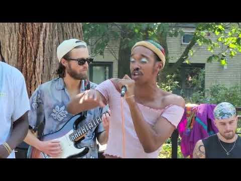 NYC Views Live Music by Space Cade7s at Tompkins Square Park.