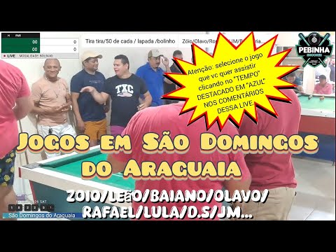 RODÍZIO DE BOLINHO/ 50 DE CADA POR LAPADA/ SÃO DOMINGOS DO ARAGUAIA #sinucaaovivo 