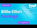 Billie Eilish Hostage Karaoke Piano