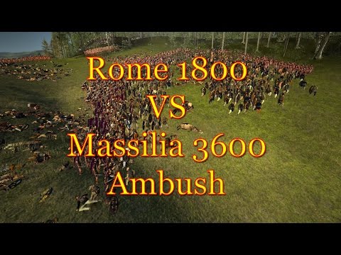 Rome 1800 VS Massilia 3600 Ambush/total war rome 2