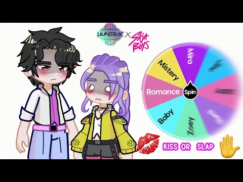 SAJA BOYS PLAY KISS OR SLAP 💋✋️× Spin the wheel| KPOP DEMON HUNTERS😈| ft. Huntrix| Gacha meme