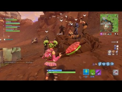 Fortnite Season 4 Dusty Divot 10,000 hp Ice Cream Truck Destroyed