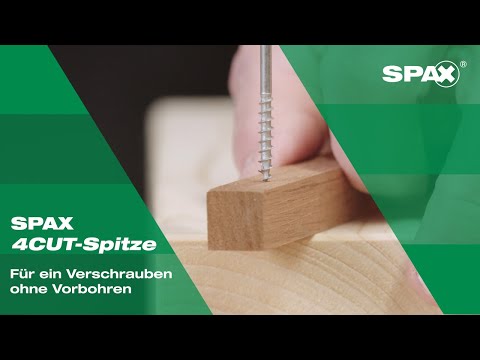 Holzschraube für geringen Randabstand: SPAX 4CUT-Spitze