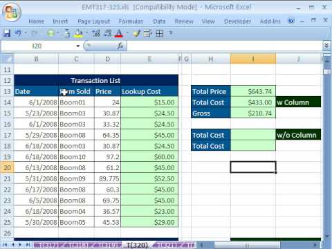 Excel Magic Trick 1348 Lookup Adding Exact Match or Approximate Match SUM Many VLOOKUPs