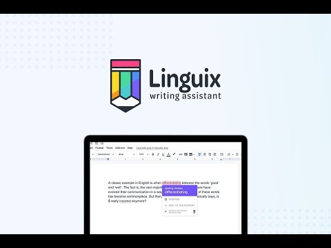 Linguix Lifetime Deal - Check and improve your writing with AI