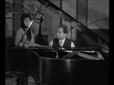 Giannis Markopoulos (beardless),Niki Kampa rehearsing a song