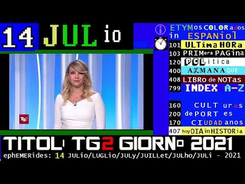 TITOLi TG2 MecoleDIE 14 luglio 2021 - Oggi non ci sono giornate mondiali dell'ONU