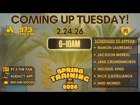 LIVE: February 24th, 2026 - Day 2 From Padres Spring Training!