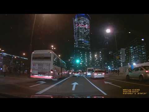 Nocna jazda po Warszawie / Night driving through Warsaw city / Ночная поездка по Варшаве