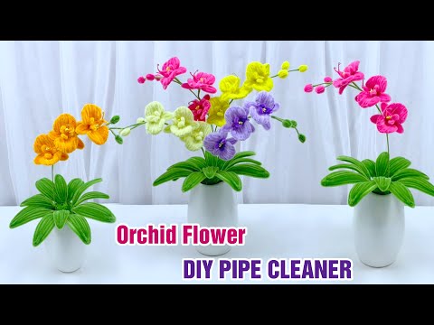 Orchid Flower Making Using Pipe Cleaner | Flower Making | DIY Pipe cleaner Flower | Chenille Wire