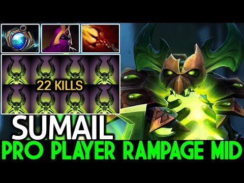 SUMAIL [Pugna] 1 Kill Per Minute Rampage Solo Mid 7.22 Dota 2