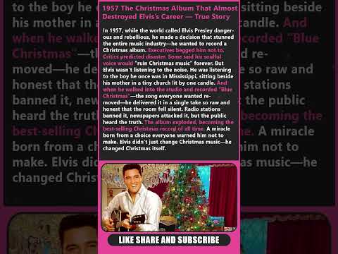 1957 The Christmas Album That Almost Destroyed Elvis’s Career — True Story #shorts