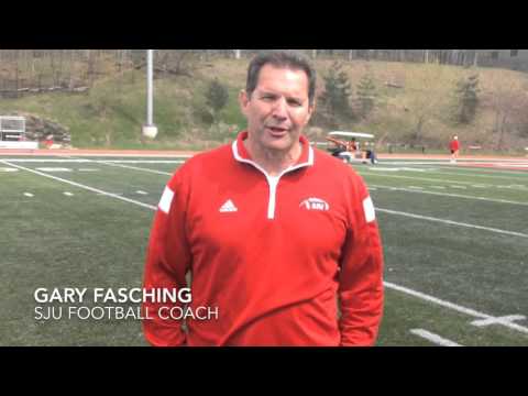 Post-Game Interview w/SJU Football Coach Gary Fasching - 2016 Spring Game