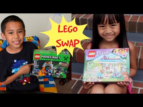 LEGO SWAP | Emelyn w/Isaiah from IJKFamTV | MommyTipsByCole