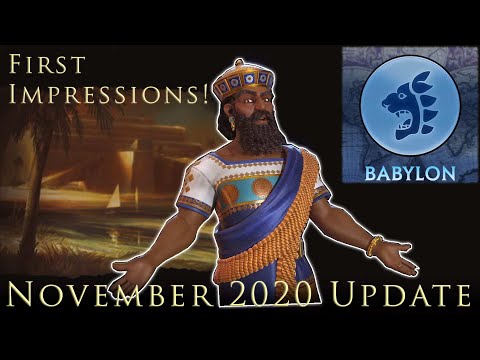 Babylon's Upgrade! Civilization 6 November Update And Babylon First Impression! Civ VI Frontier Pass