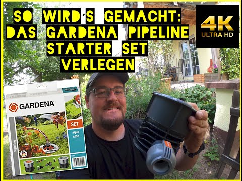So wird das Gardena Pipeline Starter Set im Garten verlegt