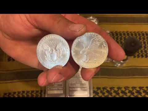 2021 American Silver Eagle type 1 and type 2 (tube of each) my thoughts