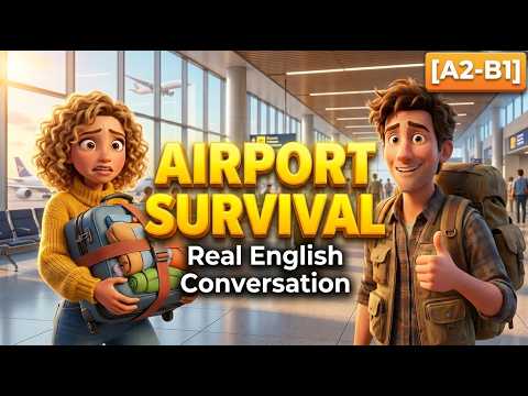 Travel English: Surviving the Airport Panic ✈️ | Real English Conversation