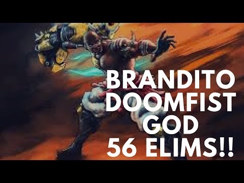 Overwatch Brandito The Most Dominant Doomfist Gameplay Ever -56 Elims -