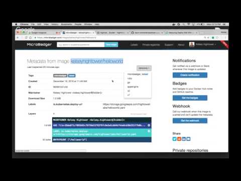 Kelsey Hightower uses container labels for Kubernetes deploy file