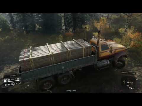 Man TGS 8X8 Heavy hauling in a forest - SnowRunner | Thrustmaster TX