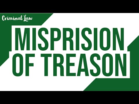 [Article 116] Misprision of Treason; Criminal Law Discussion