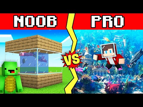 Epic Aquarium Battle in Minecraft - Noob vs Pro Challenge!