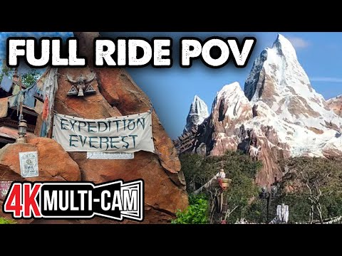 Expedition Everest - 4K Roller Coaster POV | Multi-Cam