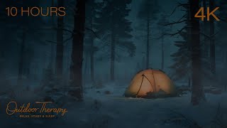 Beacon in the Blizzard | Unwind to Relaxing Howling Wind Rustling the Walls of Your Tent | 10 Hours