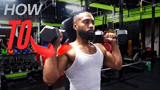 Seated dumbbell overhead press