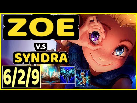 ZOE vs SYNDRA - 6/2/9 KDA MID GAMEPLAY - KR Ranked MASTER