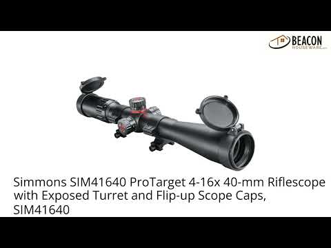Simmons SIM41640 ProTarget 4-16X 40-mm Riflescope with EXposed Turret and Flip-up Scope Caps SIM4...
