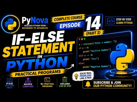Python Lecture 14 Part2 If Else Statement In Python Practical Programs Python Complete