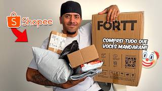 Decidi Comprar TUDO que Encontrei na Shopee, mas VOCÊS QUE MANDARAM KKKKKK