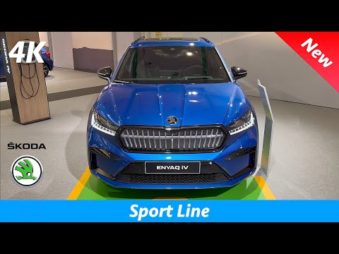 Škoda Enyaq SportLine 2022 - FIRST look in 4K | Exterior - Interior (details) iV 80X
