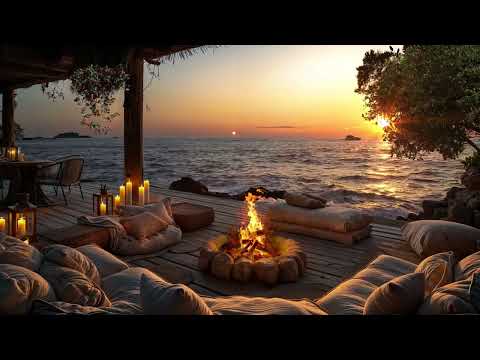 Bright Spring Sunshine and Sea​​And Campfire