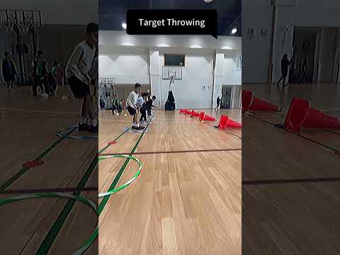 Target Throwing: #physicaleducation #pegames #activeplay #funfitness #gamesforkids