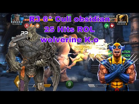 Rank 3 6* Cull obsidian bullying ROL wolverine - 25 Hits K.O - marvel contest of champions