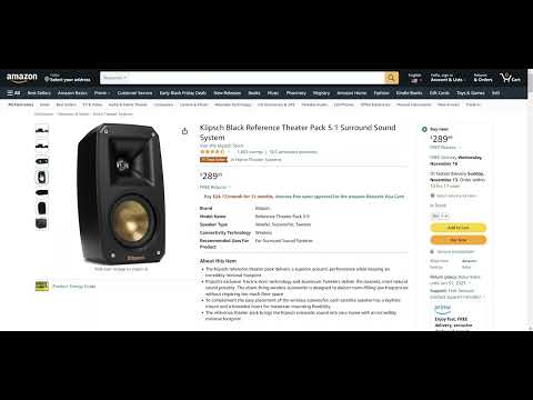 Klipsch Black Reference Home Theater Surround Sound Amazon Best Seller Nov 2022 #Shorts