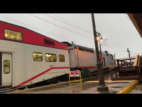 Caltrain 248 Departs Santa Clara with Shave and a Haircut!